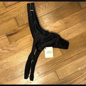Agent Provocateur black silk thong